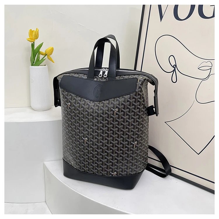 Goyard Saint-Louis PM Blue Chevron Canvas Bucket Bag Handbags - 5