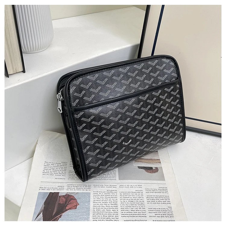 Goyard Saint Louis Clutch Navy Blue Canvas Clutch Clutches - 12