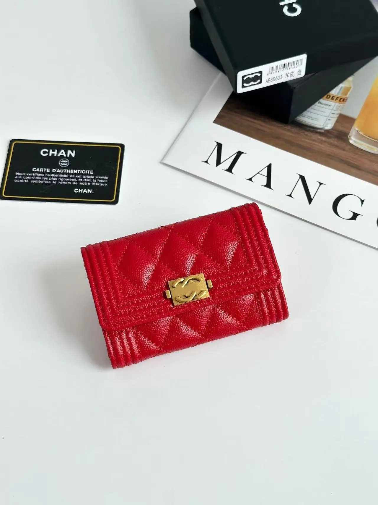 Chanel Boy Wallet Pink Quilted Calfskin Gold-Tone Hardware Short Wallet - 3