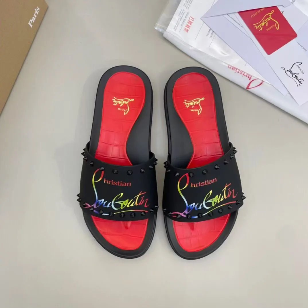 Christian Louboutin Slippers Studded Logo Slide image 4