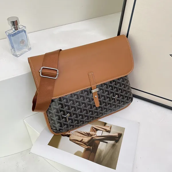 Goyard Saint-Louis PM Crossbody Bag Tan and Black - 1