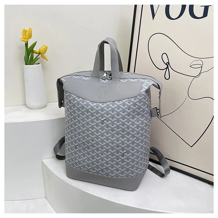 Goyard Saint-Louis PM Blue Chevron Canvas Bucket Bag Handbags - 9