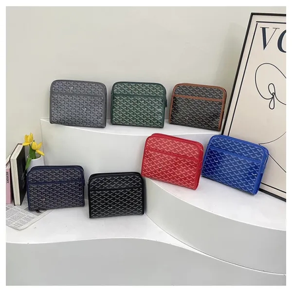 Goyard Saint Louis Clutch Navy Blue Canvas Clutch Clutches - 18