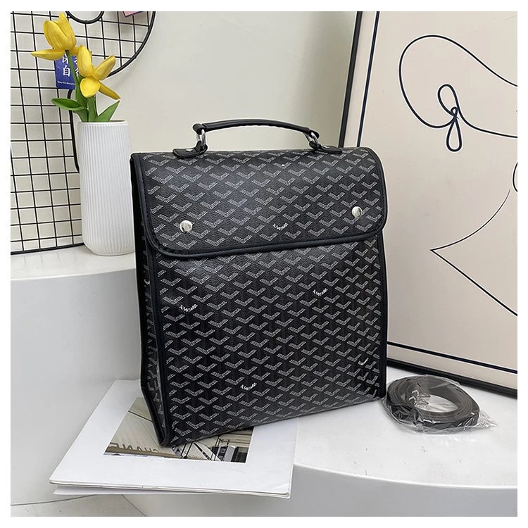 Goyard Saint Louis Briefcase Black and Tan Monogram Canvas Messenger Bag - 10