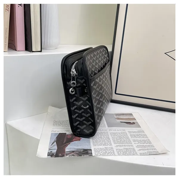 Goyard Saint Louis Clutch Navy Blue Canvas Clutch Clutches - 14