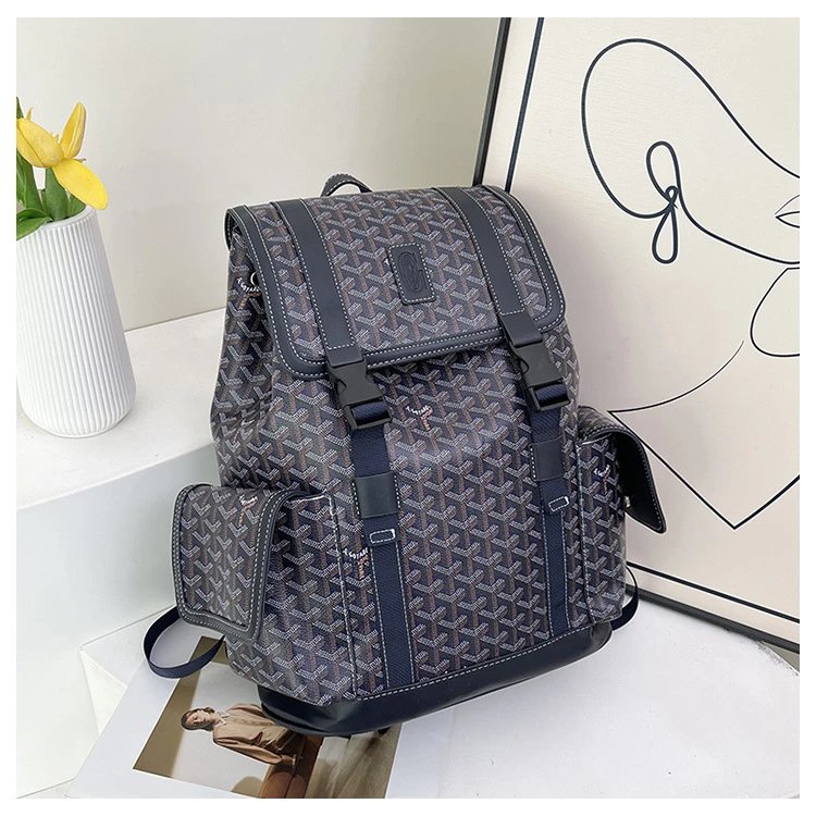 Goyard Saint Louis Backpack Blue Monogram Canvas Mini Backpack - 6