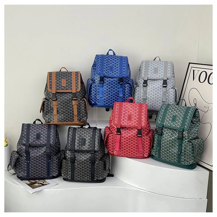 Goyard Saint Louis Backpack Blue Monogram Canvas Mini Backpack - 18