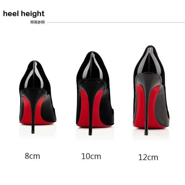 Unbranded High Heels Pointed-Toe Stiletto Pumps with Red Soles product detail image 3
