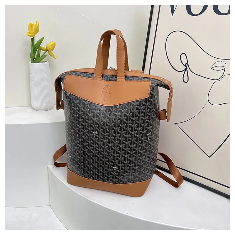 Goyard Saint-Louis PM Blue Chevron Canvas Bucket Bag Handbags - 10