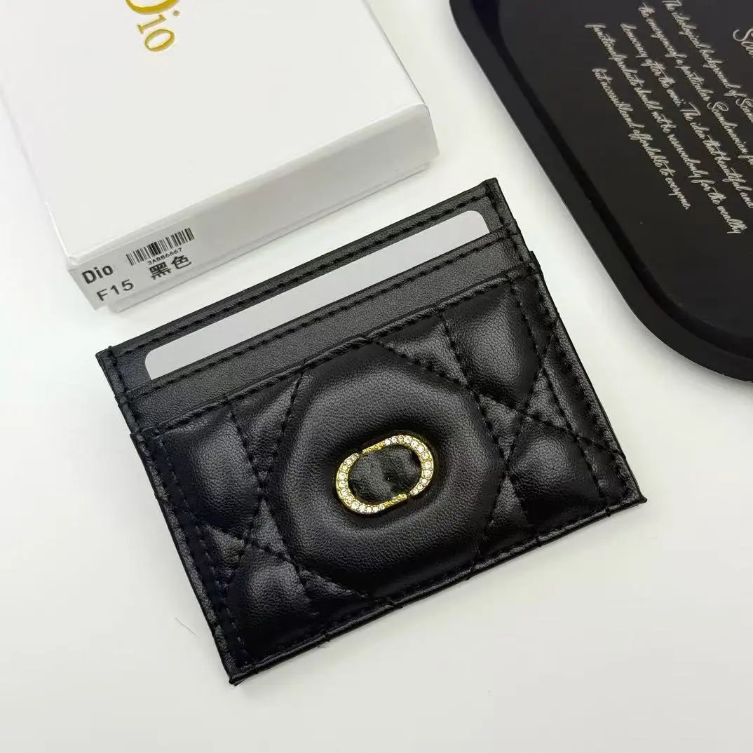 Dior Card Holder Quilted Leather in Black, Pink, and Beige - 5