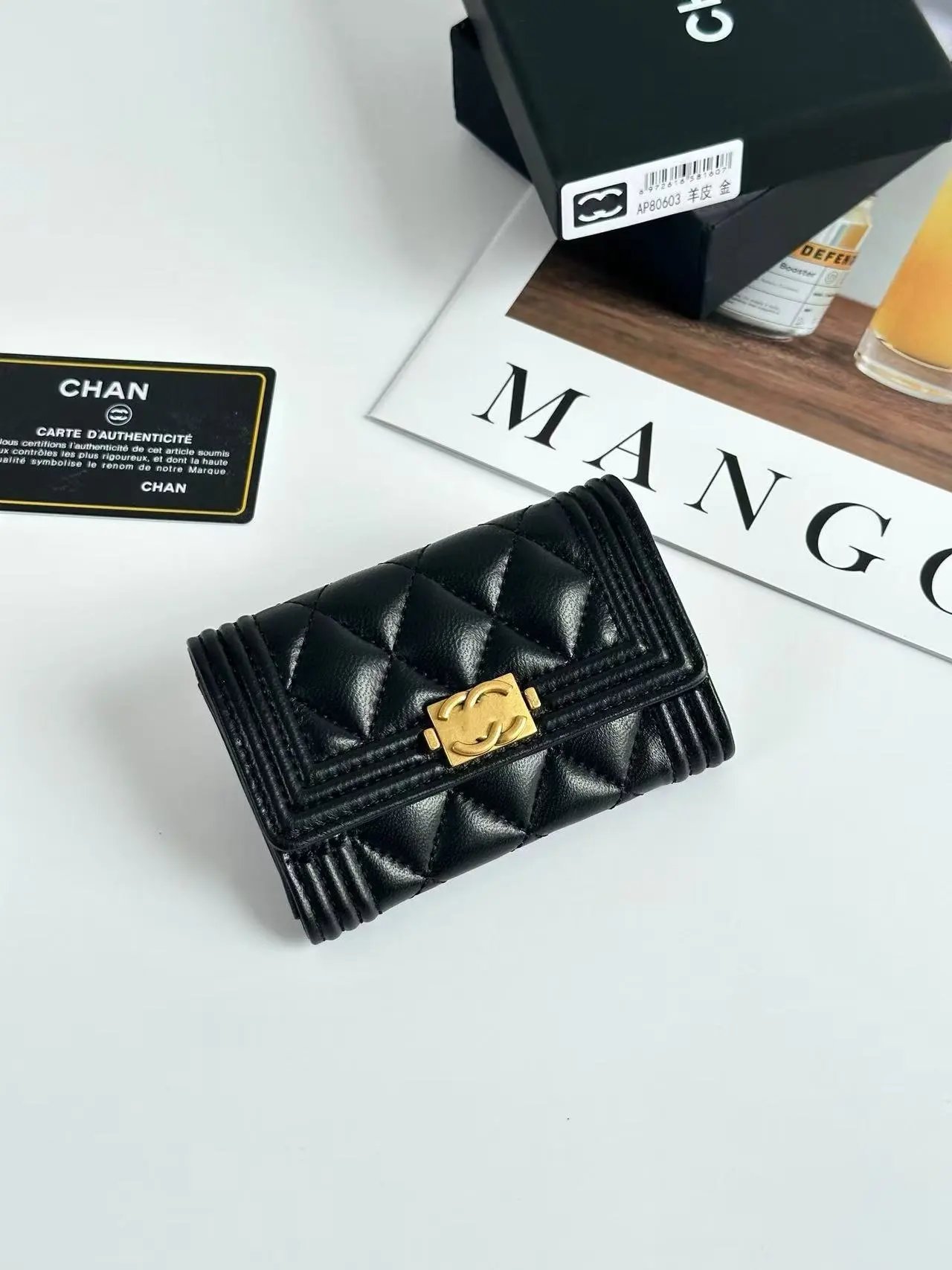 Chanel Boy Wallet Pink Quilted Calfskin Gold-Tone Hardware Short Wallet - 7