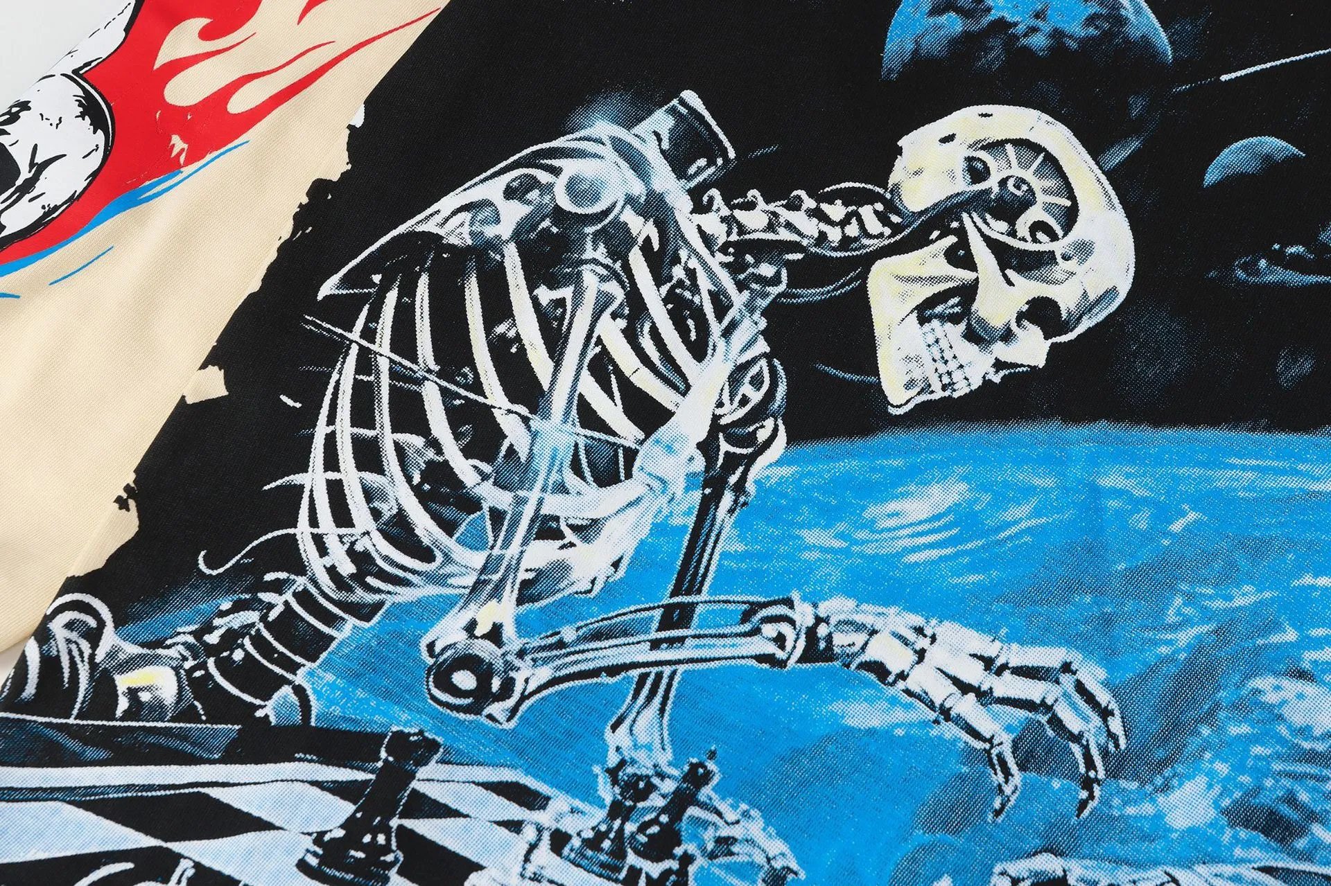Godspeed Skull Graphic Long Sleeve T-Shirt White - 5