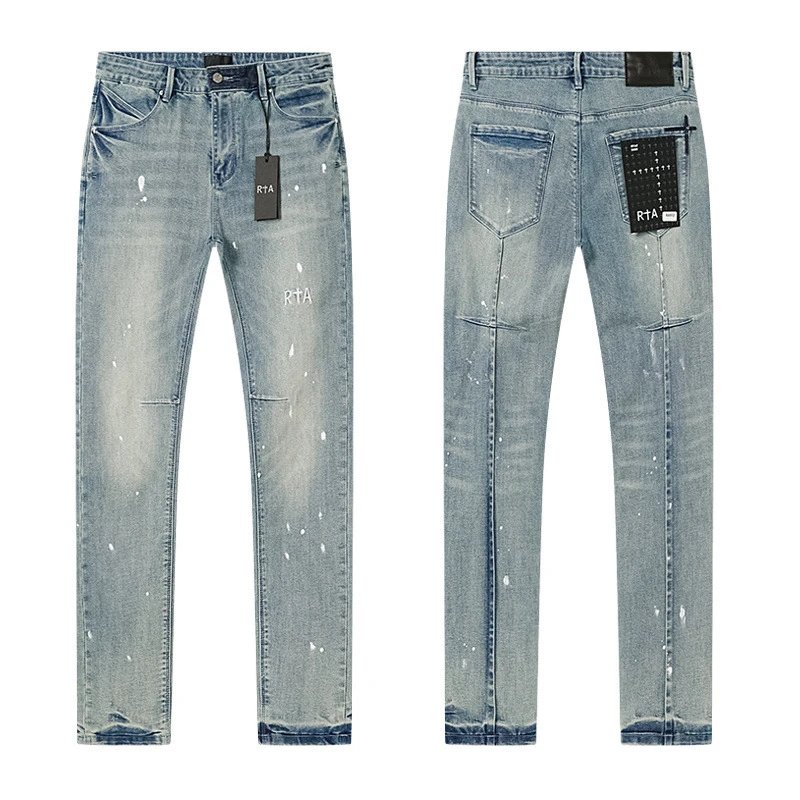 Design RTA Distressed Black Paint-Splatter Jeans - 14
