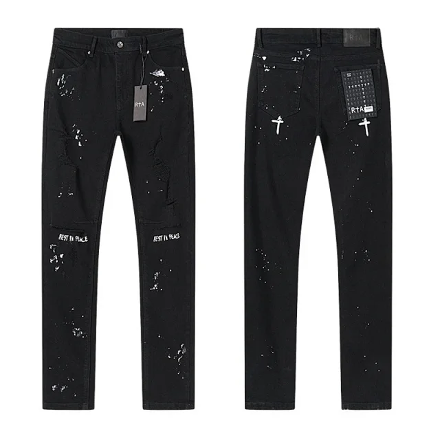 RTA Jeans Distressed straight-leg product detail image 16