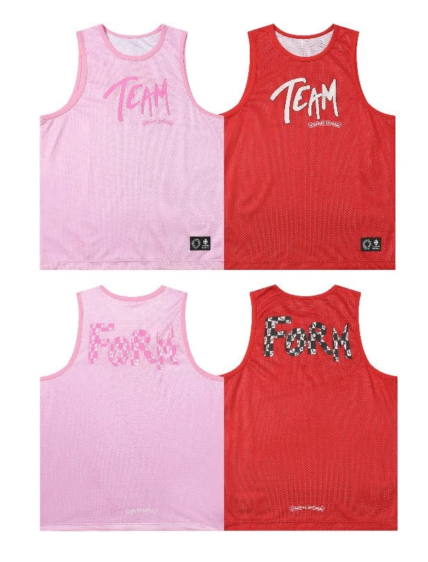 Design FORM Mesh Vest Top Pink Vest Top - 6