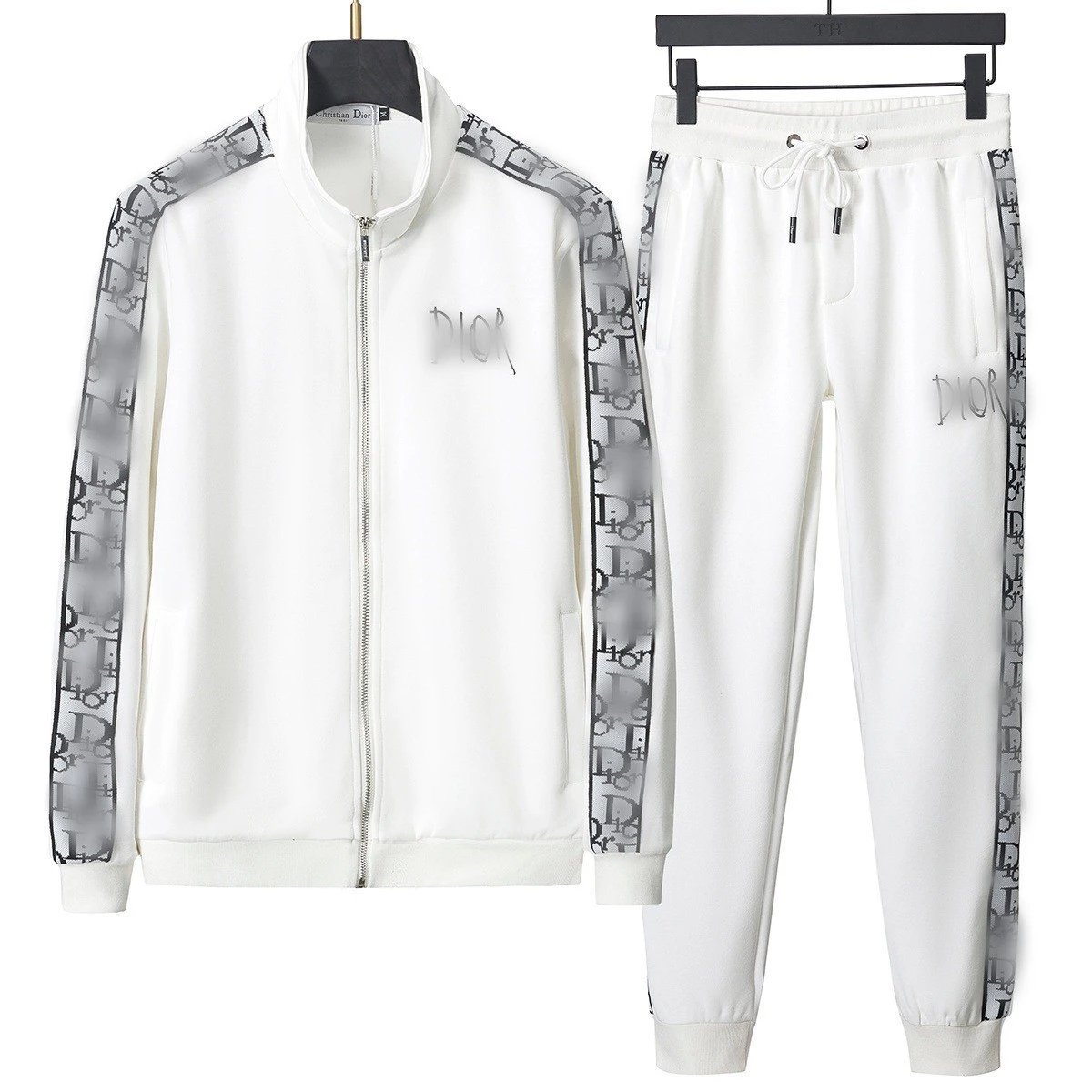 Dior Tracksuits Zip-up jacket and jogger set with logo-print side panels image 4