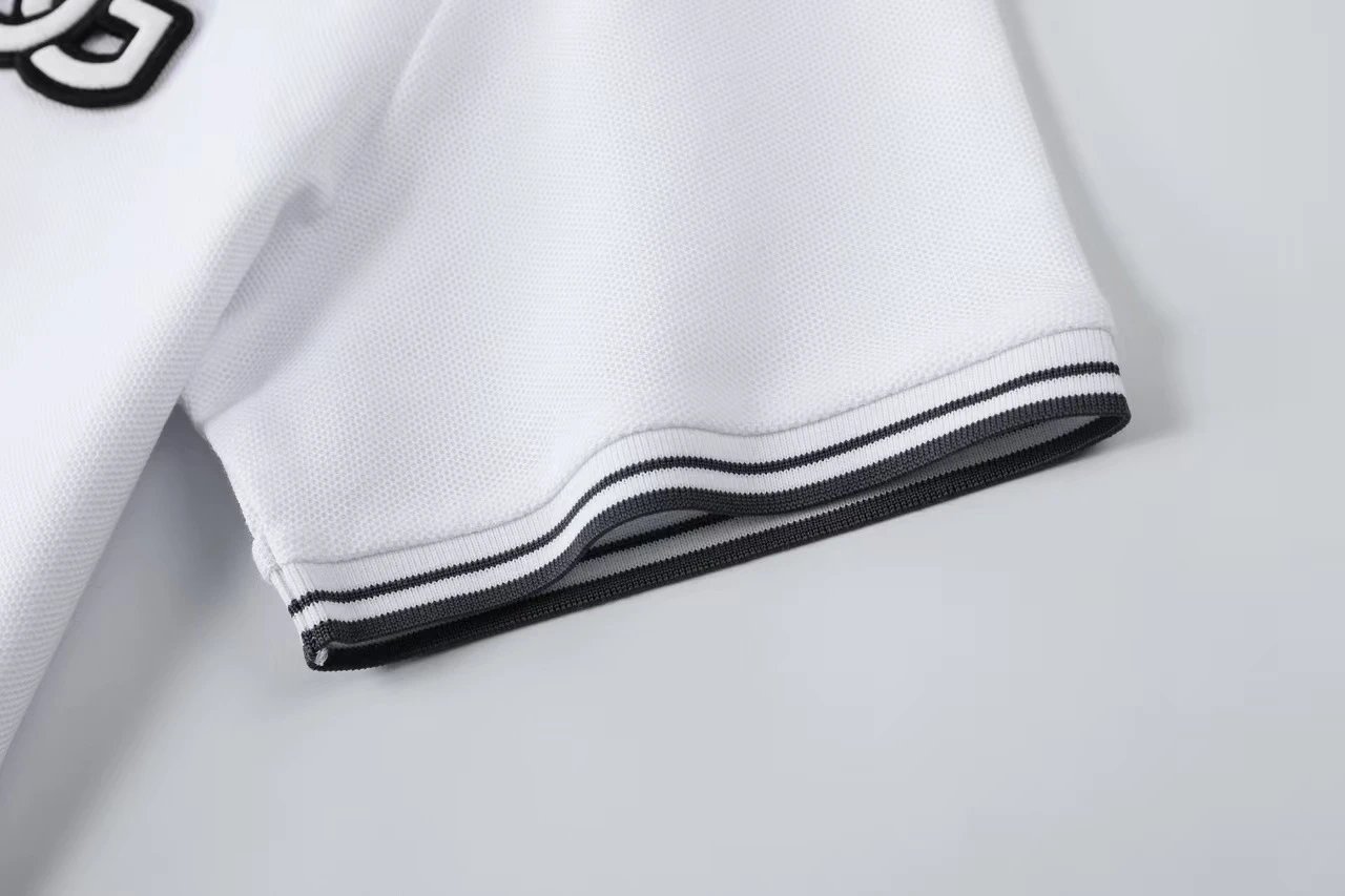 GCDS Logo Embroidered White Polo Polo Shirt - 12