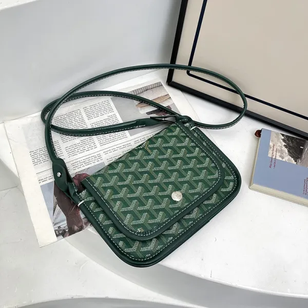 Goyard Saint-Louis PM Green Canvas Crossbody Bag - 1