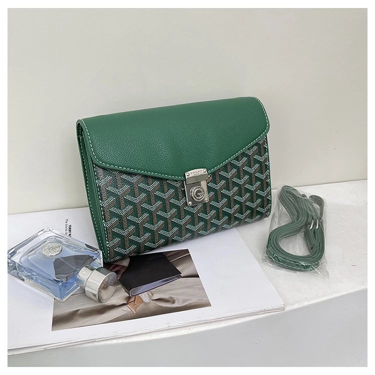 Goyard Saint Louis Clutch Black Chevron Pattern Envelope Clutch Clutches - 8