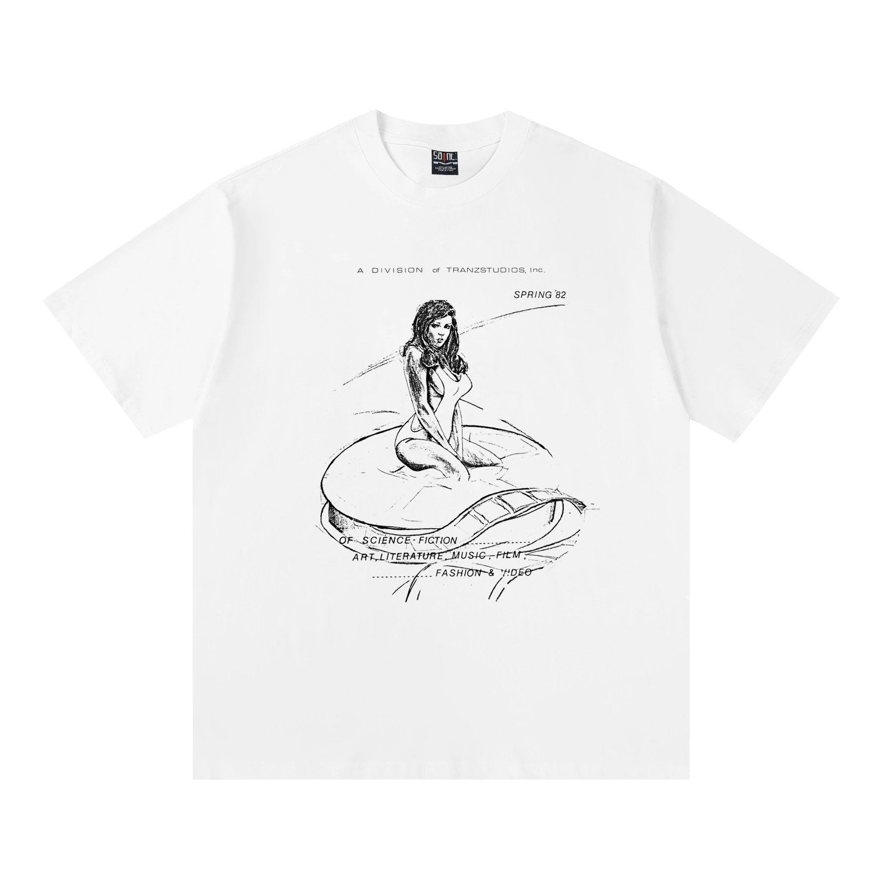 Design Tranzstudios Inc. Spring '82 Sketch T-Shirt White T-Shirts - 1