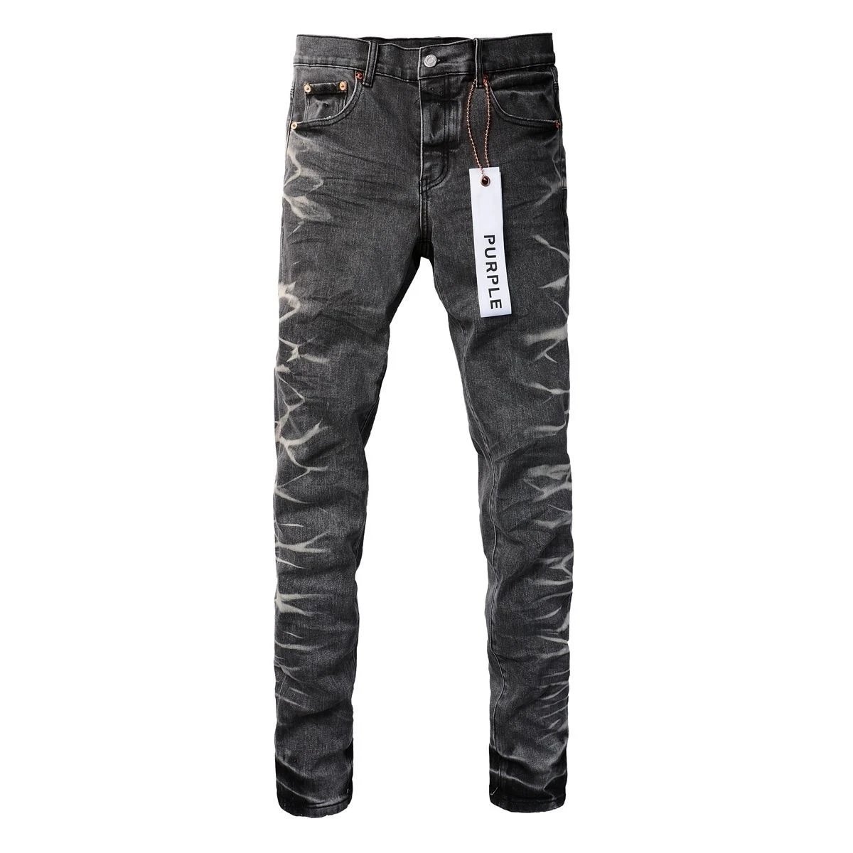 Purple Brand Distressed Paint-Splatter Flare Jeans - 3