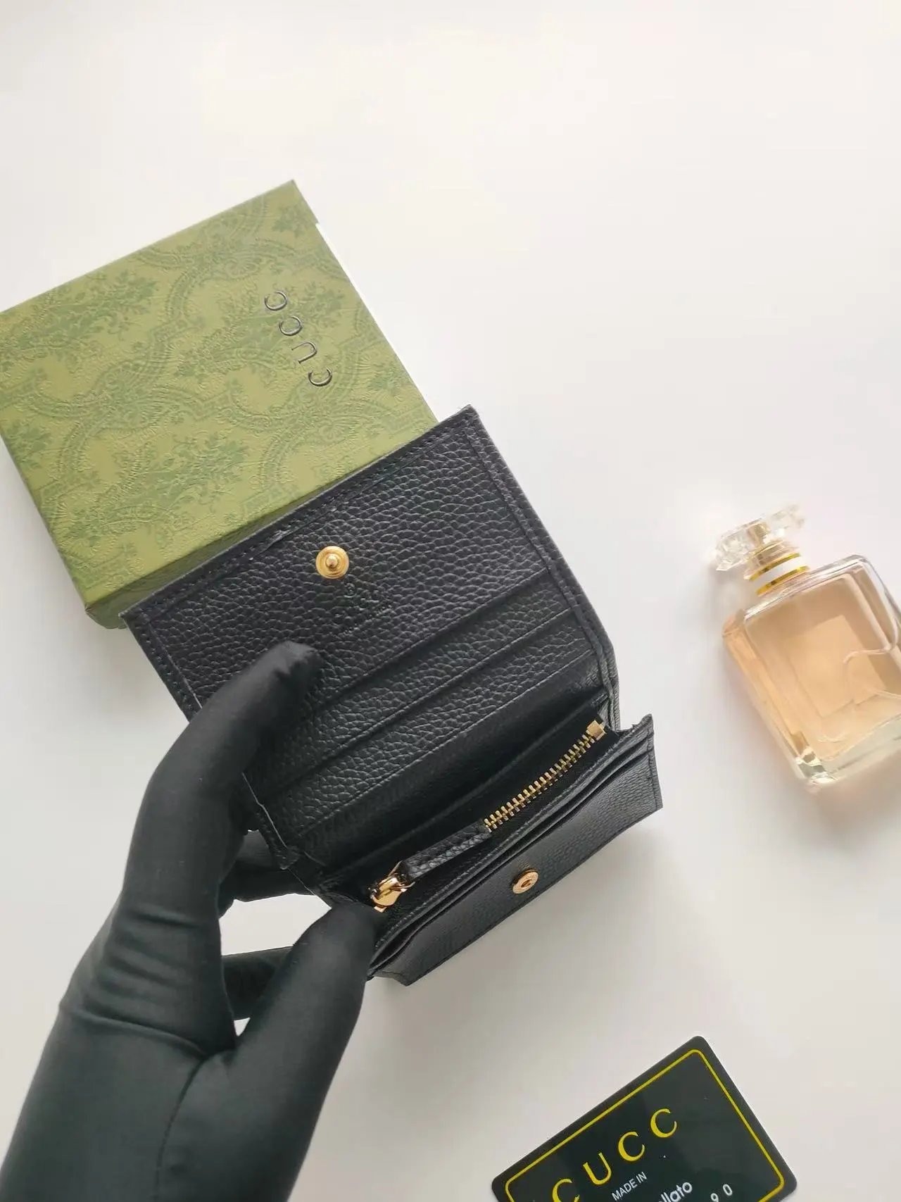 Gucci GG Marmont Mini Wallet Pink Leather Short Wallet - 8