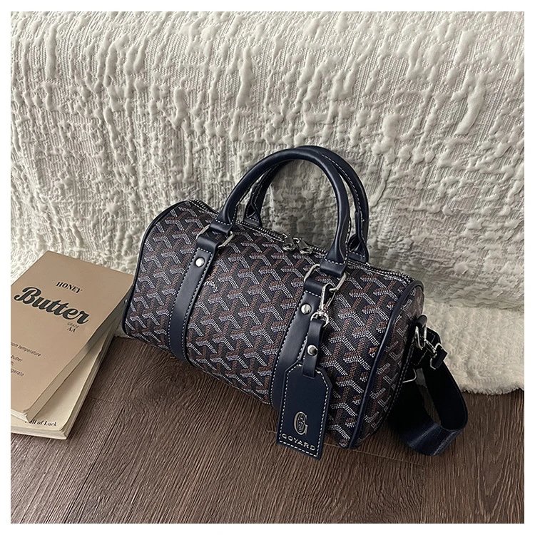 Goyard Saint Louis PM Black and Brown Canvas Boston Bag Handbags - 12