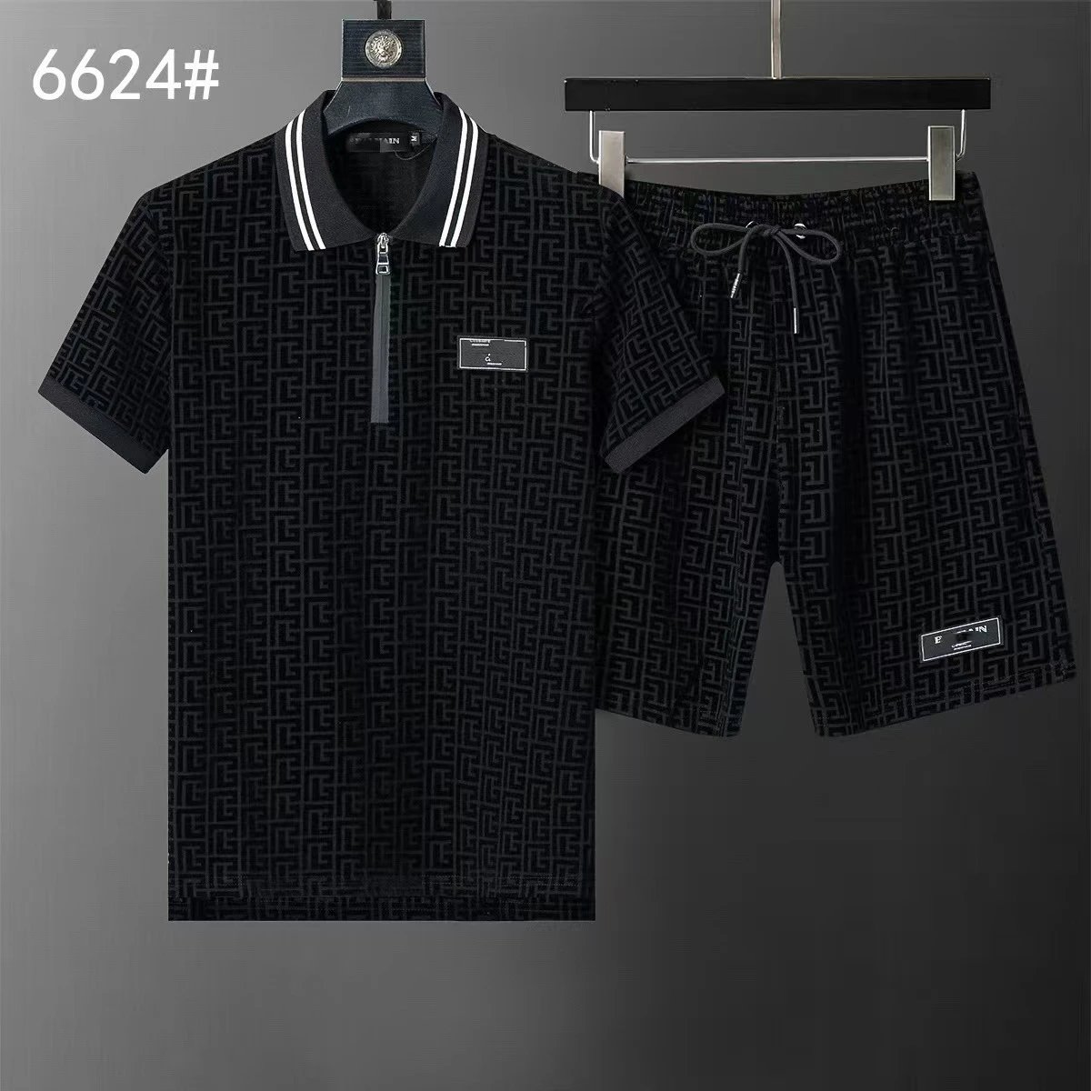 Gucci Matching Sets Double G monogram polo shirt and shorts set — 21