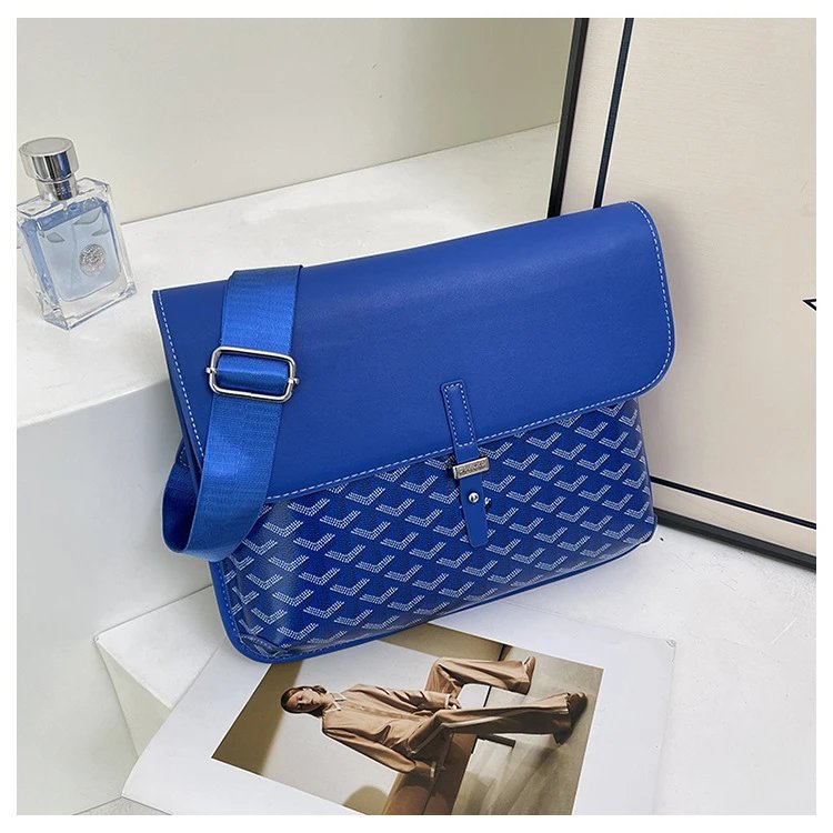 Goyard Saint-Louis PM Navy Blue and Brown Monogram Messenger Bag - 9