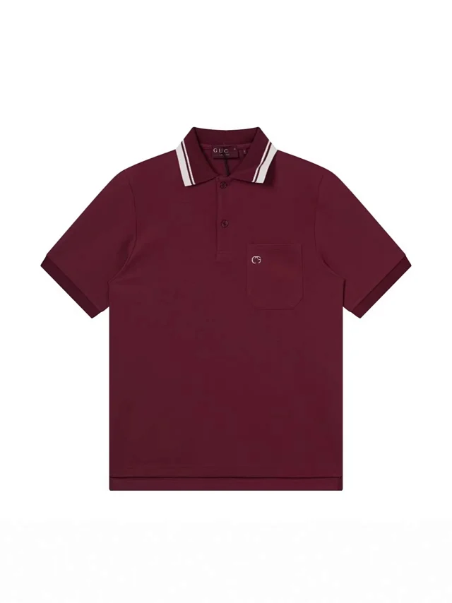 Unbranded Shirts Short-Sleeve Polo Shirt with Contrast-Trim Collar product detail image 12