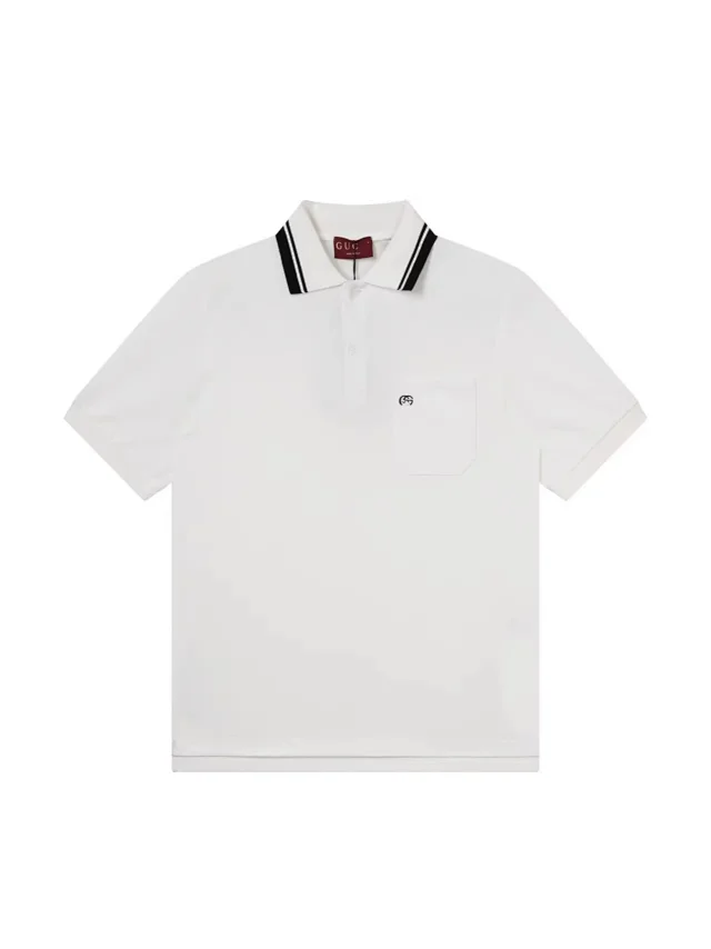 Unbranded Shirts Short-Sleeve Polo Shirt with Contrast-Trim Collar product detail image 13