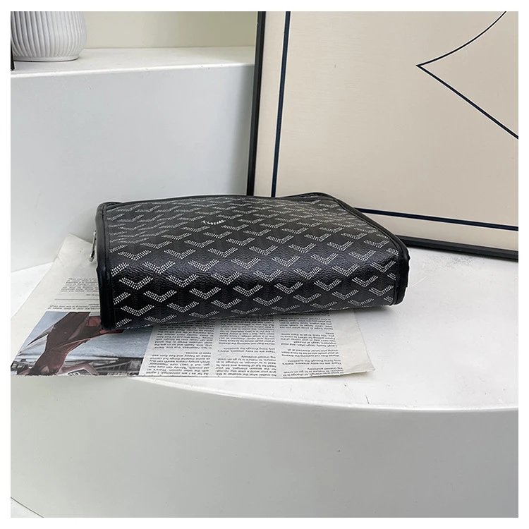 Goyard Saint Louis Clutch Navy Blue Canvas Clutch Clutches - 15