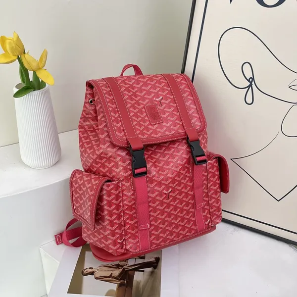 Goyard Saint Louis Backpack Red Monogram Canvas - 1