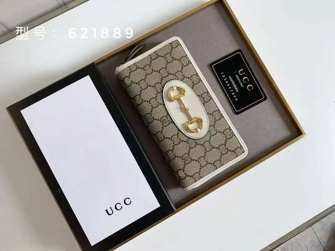 Gucci Horsebit 1955 GG Marmont Long Wallet Beige Canvas - 10