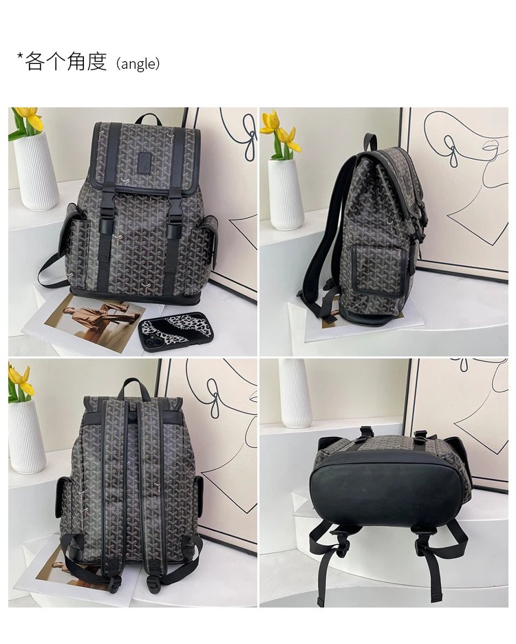 Goyard Saint Louis Backpack Blue Monogram Canvas Mini Backpack - 5