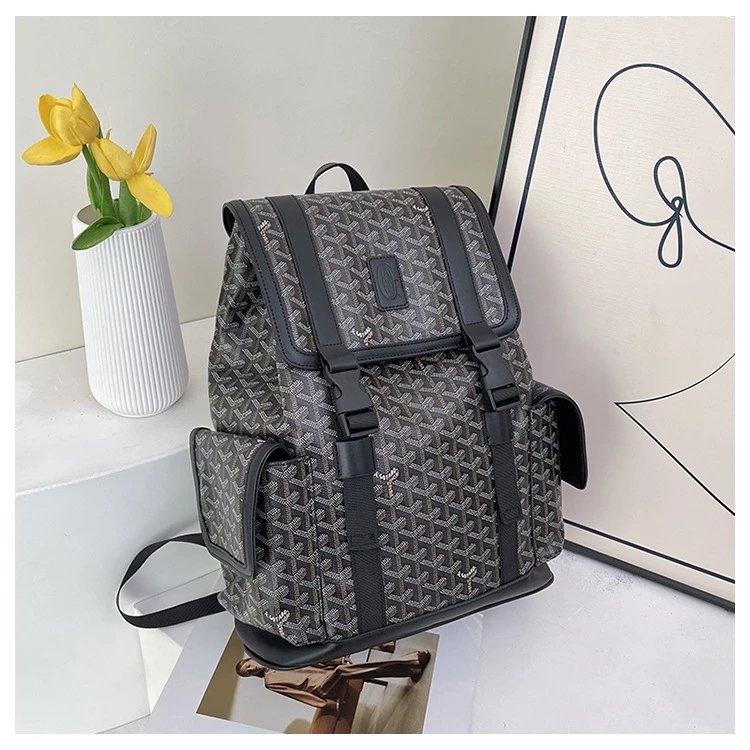 Goyard Saint Louis Backpack Blue Monogram Canvas Mini Backpack - 12