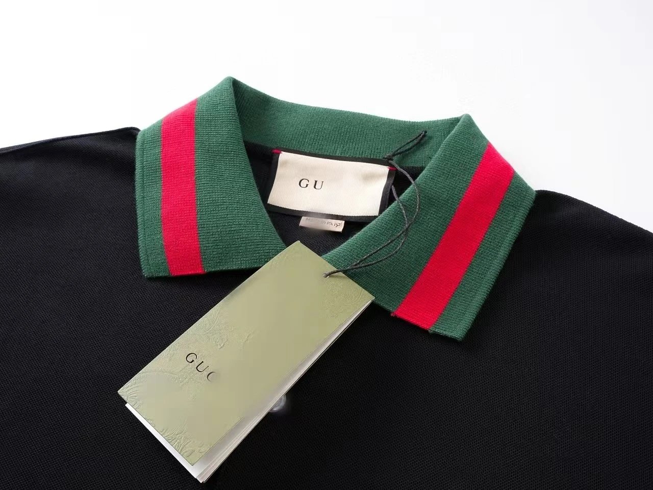 Gucci Web-Striped Collar Polo Beige Polo Shirt - 5