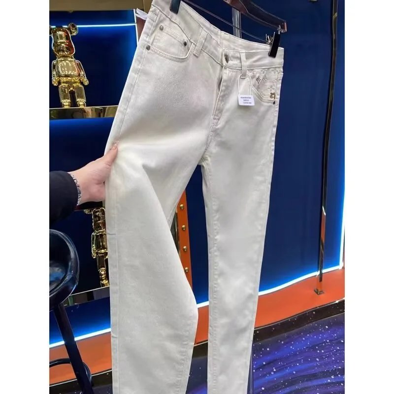 Louis Vuitton Monogram Embroidered Black Jeans - 21
