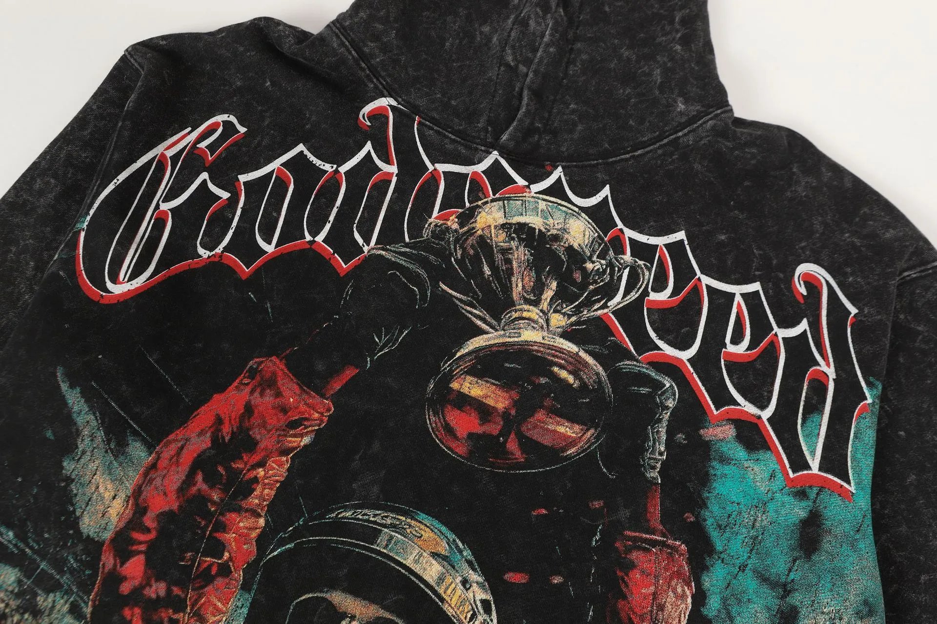 Godspeed Skull Graphic Long Sleeve T-Shirt White - 8