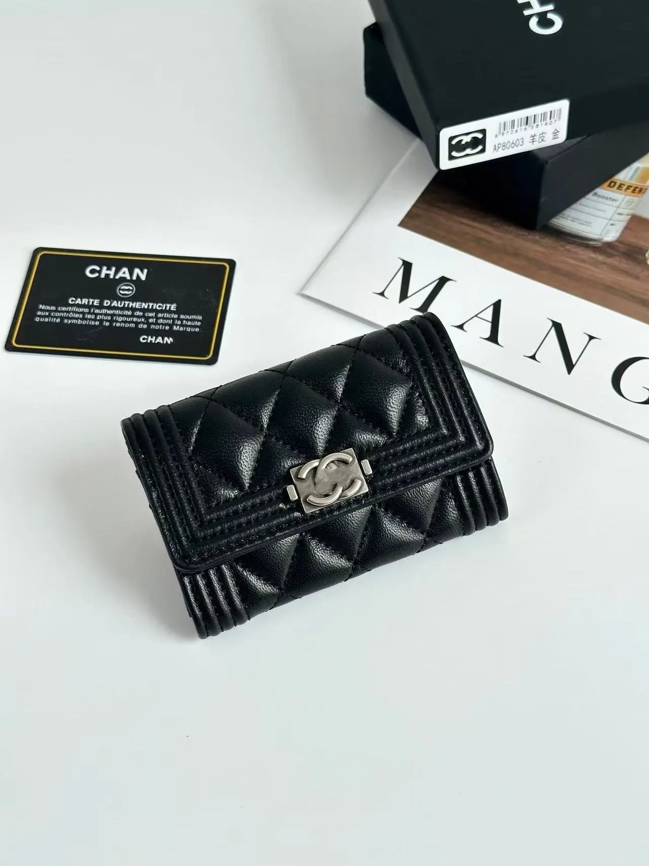 Chanel Boy Wallet Pink Quilted Calfskin Gold-Tone Hardware Short Wallet - 8