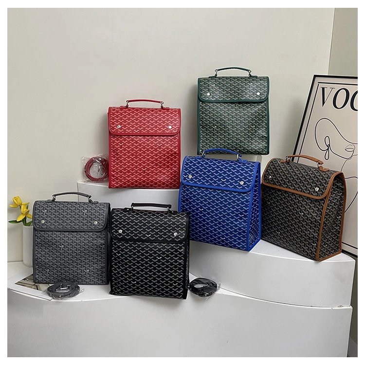 Goyard Saint Louis Briefcase Black and Tan Monogram Canvas Messenger Bag - 17