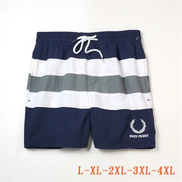 Fred Perry Stripe Swim Shorts White / Navy / Red Swimwear - 4