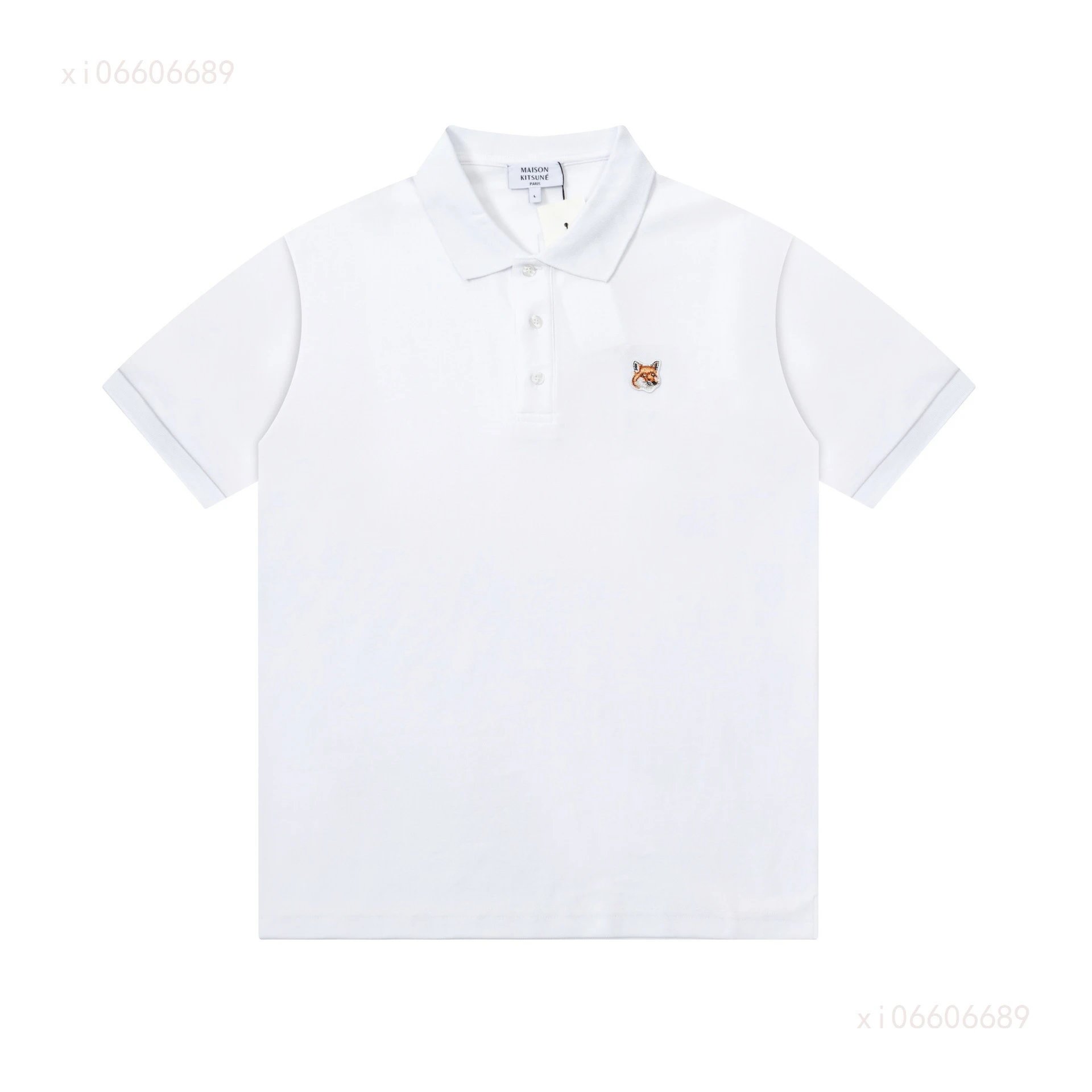 Maison Kitsuné Double Fox Embroidered Polo Black Polo Shirt - 18