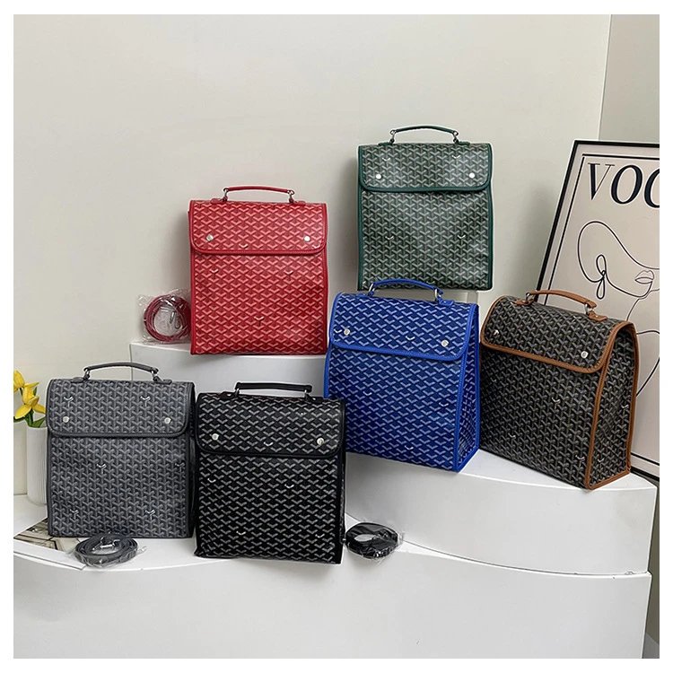 Goyard Saint Louis Briefcase Black and Tan Monogram Canvas Messenger Bag - 18