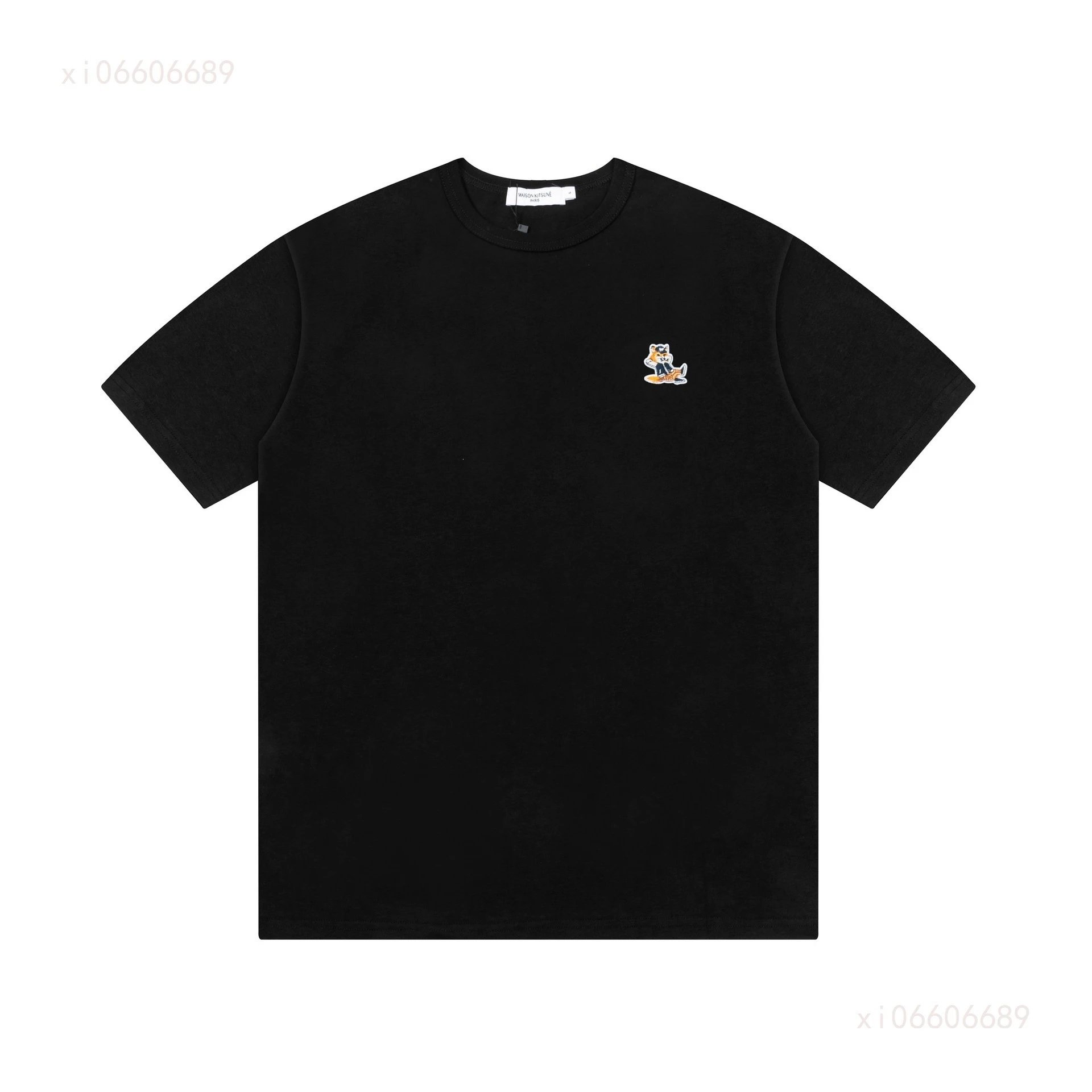 Maison Kitsuné Double Fox Embroidered Polo Black Polo Shirt - 34