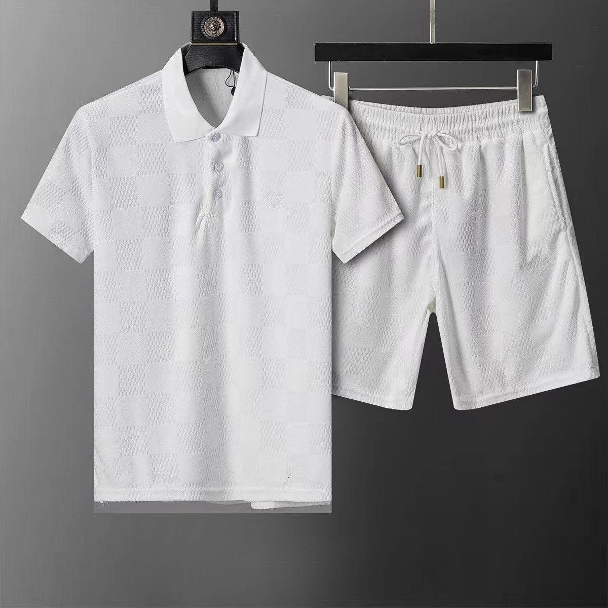 Gucci Matching Sets Double G monogram polo shirt and shorts set — 24