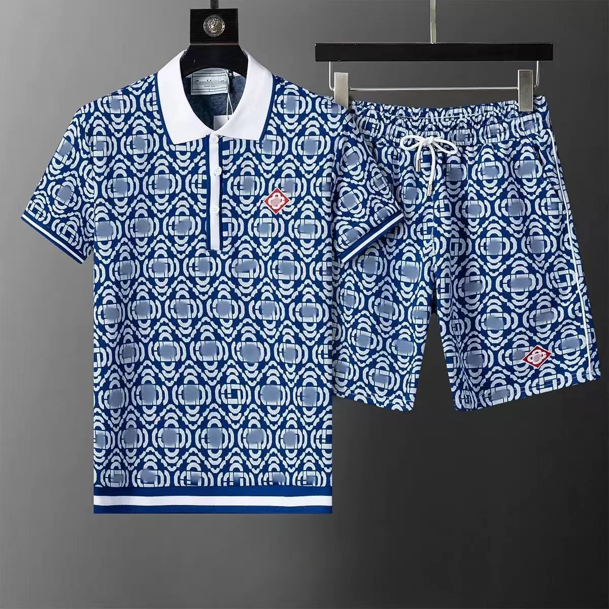 Gucci Matching Sets Double G monogram polo shirt and shorts set — 29