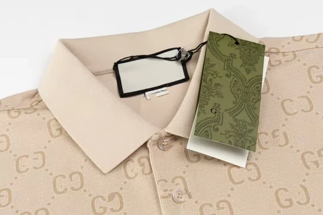 Gucci Shirts GG Monogram Short-Sleeve Polo Shirt product detail image 6