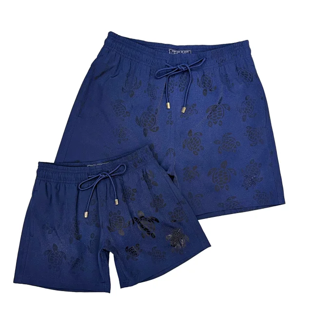 Unbranded Swimwear Turtle Print Parent-Child Swim Shorts product detail image 2