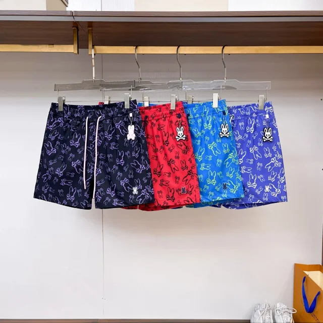 Psycho Bunny Shorts Rabbit Skull Print Drawstring product detail image 1